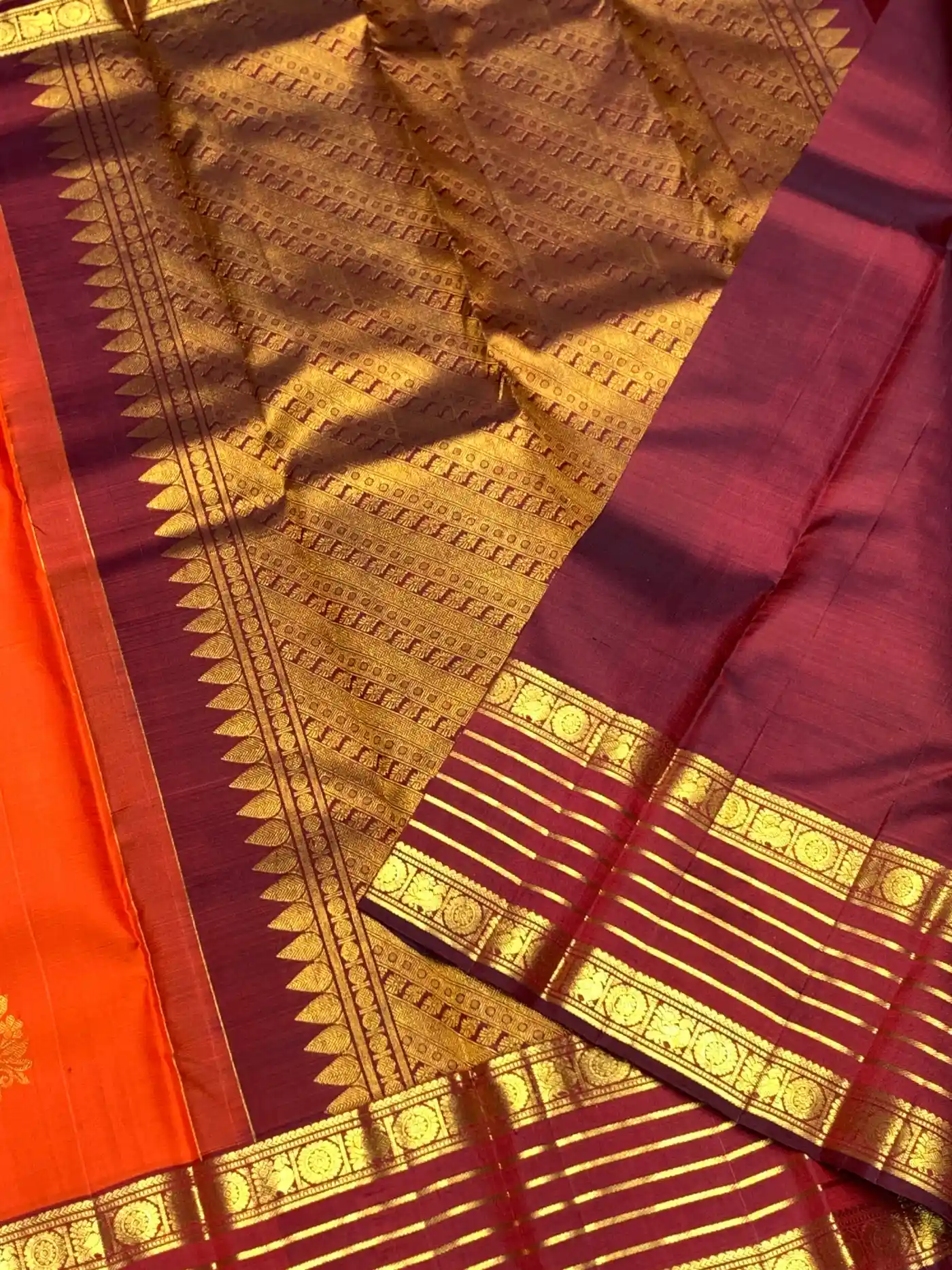 Bright Yellow Kanchipuram Handloom Bridal Silk Saree